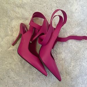The Attico pink wrap pumps. Size 39.